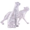 White Panther Animal Showpiece Antique Sculpture for Home Decor Showpiece Figurine (Set Of 2) - Image 2